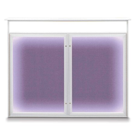 United Visual Products Open Faced Traditional Corkboard, 72x36" UV645A-SATIN-PUMICE
